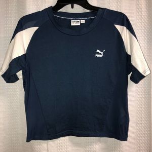 Puma navy blue t-shirt size small with meshing